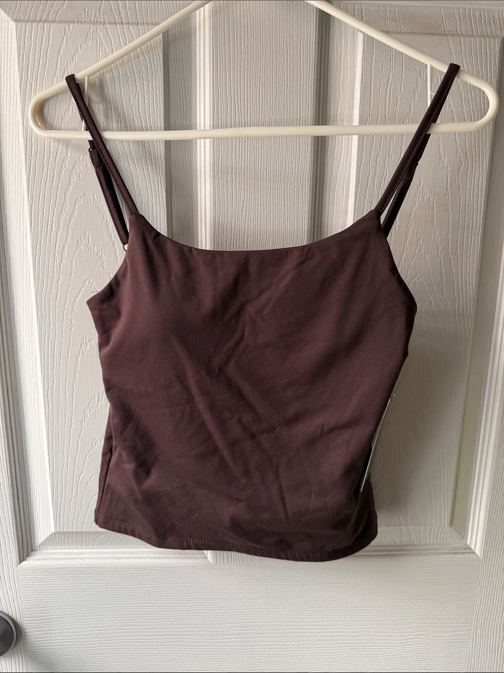 NWT Women's Brown built in bra Tank Top